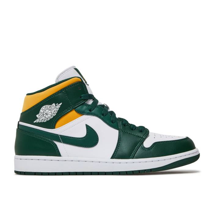 ナイキ エアジョーダン Air Jordan 【 Jordan 1 Mid \u0027Sonics\u0027 Men Noble Green/White/Pollen 】 ミッド メンズ green 緑・緑であること 白いこと 白いこと