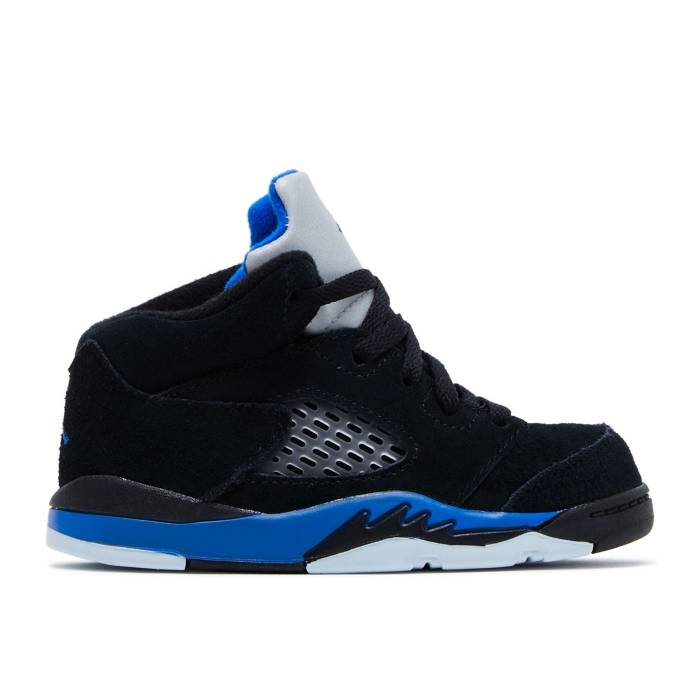 ナイキ　エアジョーダン Air Jordan 【 Jordan 5 Retro Td 'Racer Blue' Infant Black/Racer Blue/Reflect Silver 】 レトロ ベビー 黒色 ブラック 青色 ブルー Silver 銀色・シルバー｜スニケス