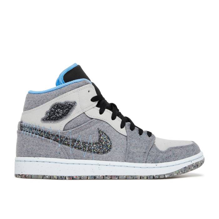 ナイキ エアジョーダン Air Jordan 【 Jordan 1 Mid Crater Grey University Blue Men Grey/Neutral Grey/University Blue/Black 】 ミッド 灰色 グレー メンズ 灰色 グレー 青色 ブルー 黒色 ブラック