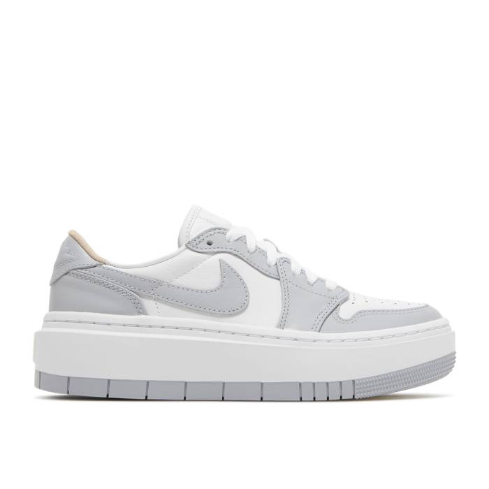 ナイキ エアジョーダン Air Jordan 【 Wmns Jordan 1 Elevate Low \u0027Wolf Grey\u0027 Women White/White/Wolf Grey 】 レディース 白いこと 白いこと 薄墨色 薄墨色