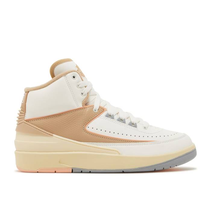 ナイキ エアジョーダン Air Jordan 【 Wmns Jordan 2 Retro \u0027Sunset Haze\u0027 Women Sail/Desert/Sunset Haze/Light Steel Grey 】 レトロ レディース Steel スチール写真 薄墨色 薄墨色