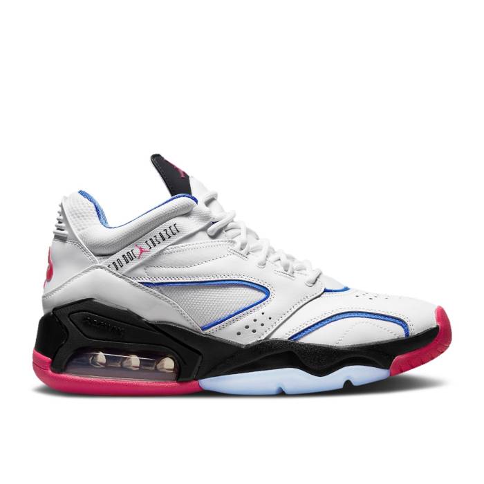 ナイキ　エアジョーダン Air Jordan 【 Jordan Point Lane 'Fireberry' Men White/Medium Blue/Black/Rush Pink 】 メンズ 白色 ホワイト 青色 ブルー 黒色 ブラック rush ラッシュ pink ピンク｜スニケス