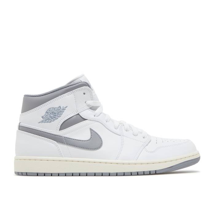 ナイキ エアジョーダン Air Jordan 【 Jordan 1 Mid Neutral Grey Men White/Stealth 】 ミッド メンズ 白色 ホワイト ステルス