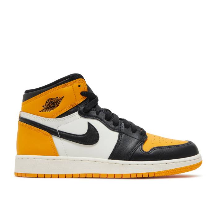 ナイキ エアジョーダン Air Jordan 【 Jordan 1 Retro High Og ガウス \u0027Yellow Toe\u0027 Youth Taxi/Black/Sail 】 レトロ 御機嫌 お坊っちゃん キッズ 黒いこと 黒いこと