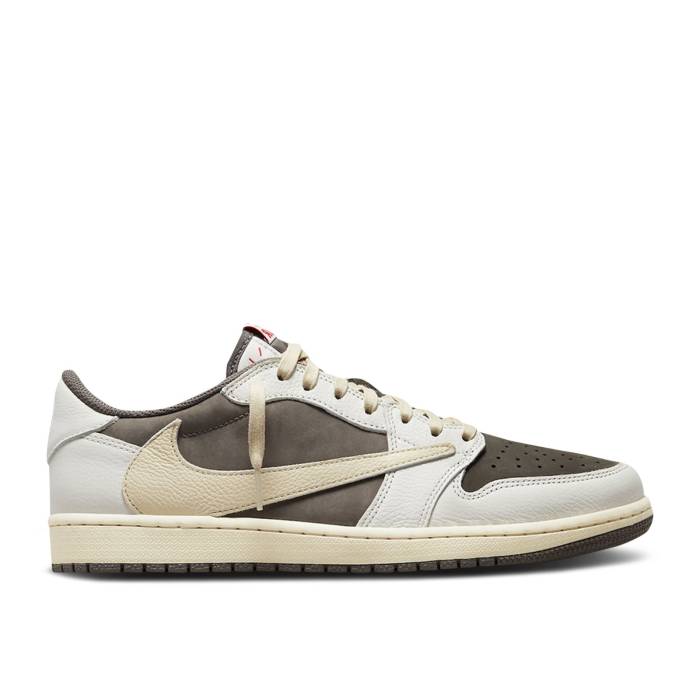 ナイキ エアジョーダン Air Jordan 【 Travis Scott X Jordan 1 Retro Low Og 'Reverse Mocha' Sample Men Sail/University Red/Ridgerock 】 レトロ メンズ Red 赤・レッド|スニケス