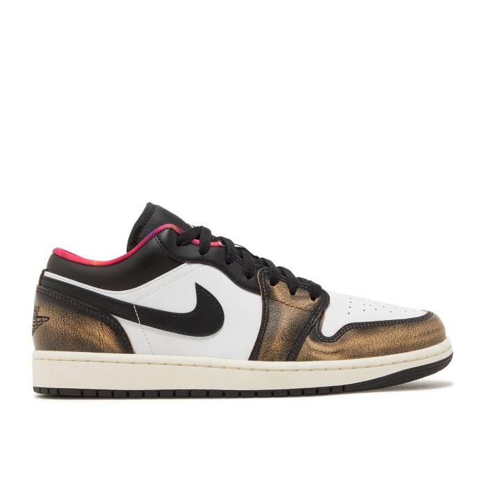 ナイキ エアジョーダン Air Jordan 【 Jordan 1 Low Se \u0027Wear-Away - Tan\u0027 Men Black/White Onyx/White/Sail 】 メンズ 黒いこと 黒いこと 白いこと 白いこと