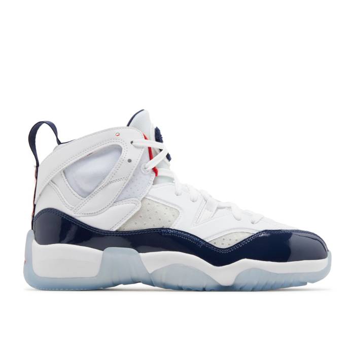 ナイキ　エアジョーダン Air Jordan 【 Jumpman Two Trey Gs 'Usa' Youth White/University Red/Navy 】 Jumpman ジャンプマン ジュニア キッズ 白色 ホワイト Red 赤・レッド 紺色 ネイビー｜スニケス 48,600円