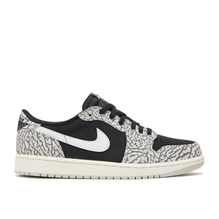 ナイキ エアジョーダン Air Jordan 【 Jordan 1 Retro Low Og Black Cement Men Black/Muslin/Tech Grey/White/Sail 】 レトロ メンズ 黒色 ブラック テック 灰色 グレー 白色 ホワイト