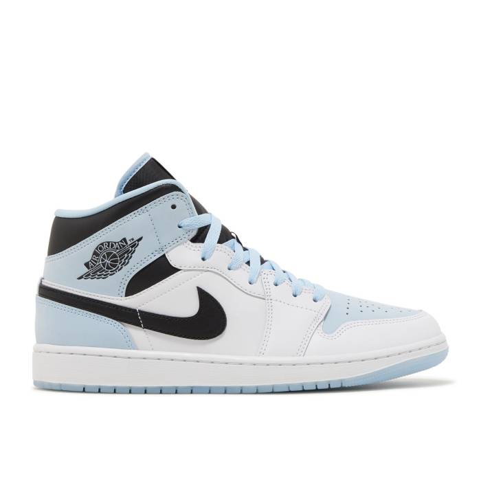 ナイキ エアジョーダン Air Jordan 【 Jordan 1 Mid Se \u0027White Ice Blue\u0027 Men White/Ice Blue/Black 】 ミッド メンズ 白いこと 白いこと 青味 青み 黒いこと 黒いこと