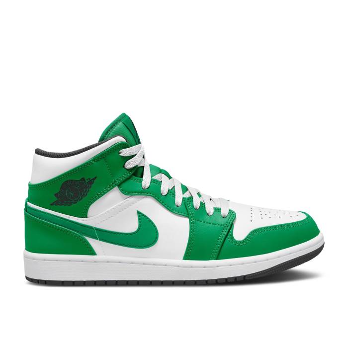 ナイキ エアジョーダン Air Jordan 【 Jordan 1 Mid \u0027Lucky Green\u0027 Men Lucky Green/Black/White 】 ミッド メンズ green 緑・緑であること 黒いこと 黒いこと 白いこと 白いこと