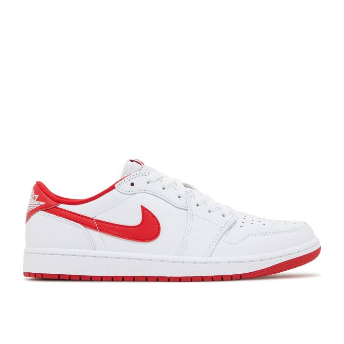 ナイキ エアジョーダン Air Jordan 【 Jordan 1 Retro Low Og \u0027University Red\u0027 Men White/University Red/White 】 レトロ メンズ 白いこと 白いこと Red 赤・赤いこと