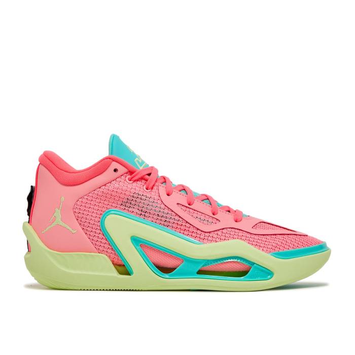 ナイキ エアジョーダン Air Jordan 【 Jordan Tatum 1 Pf \u0027Pink Lemonade\u0027 Men Pink Tint/Lava Glow/Aurora Green/Barely Volt 】 メンズ pink サクラ色 green 緑・緑であること メンズ靴-スニーカー-靴