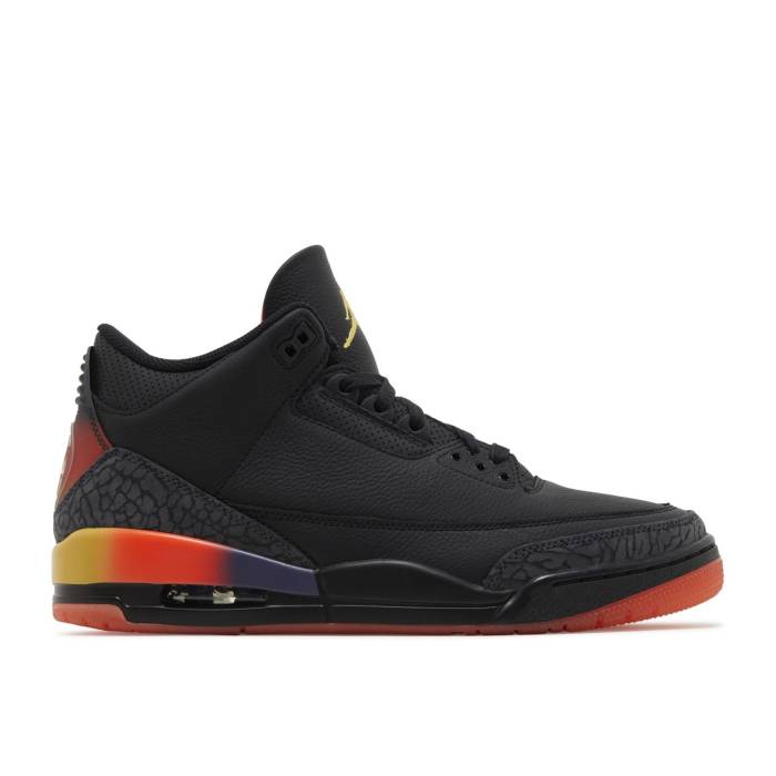 ナイキ エアジョーダン Air Jordan 【 J. Balvin X Jordan 3 Retro \u0027Rio\u0027 Men Black/Solar Flare/Total Crimson Abyss 】 レトロ メンズ 黒いこと 黒いこと クリムゾン