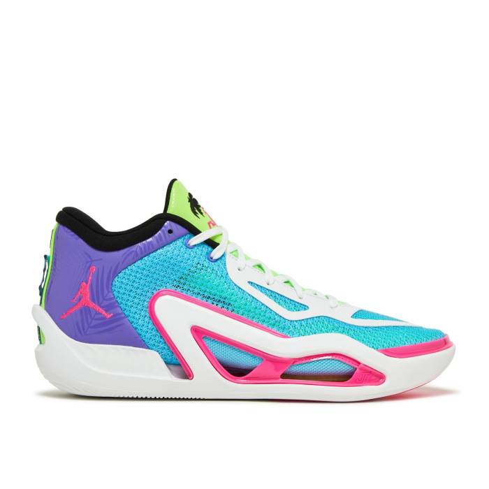 ナイキ エアジョーダン Air Jordan 【 Jordan Tatum 1 Wave Runner Men Lagoon Pulse/Pink Blast/Psychic Purple/White/Lime Glow/Black 】 メンズ pink ピンク ブラスト Purple 紫・パープル 白色 ホワイト ライム 黒色 ブラ