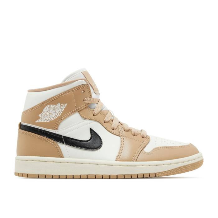 ナイキ エアジョーダン Air Jordan 【 Wmns Jordan 1 Mid \u0027Desert\u0027 Women Sail/Black/Desert 】 ミッド レディース 黒いこと 黒いこと