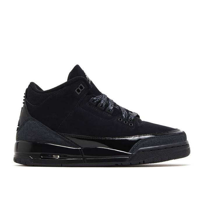 ナイキ　エアジョーダン Air Jordan 【 Jordan 3 Retro Gs 'Black Cat' 2025 Youth Black/Dark Charcoal/Black 】 レトロ キッズ ベビー マタニティ キッズファッション 靴 スニーカー ジュニア キッズ 黒色 ブラッ画像