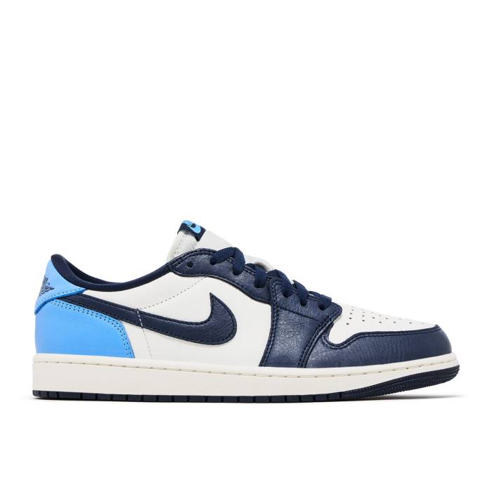 ナイキ エアジョーダン Air Jordan 【 Jordan 1 Retro Low Og \u0027Obsidian Unc\u0027 Men Obsidian/University Blue/Sail 】 レトロ メンズ 青み 青色