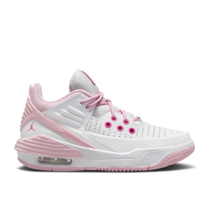 ナイキ エアジョーダン Air Jordan 【 Jordan Max Aura 5 ガウス \u0027White Fierce Pink\u0027 Youth White/Fierce Pink/Medium Soft Pink 】 マックス 佇まい 御坊っちゃん キッズ 白いこと 白いこと pink サクラ色