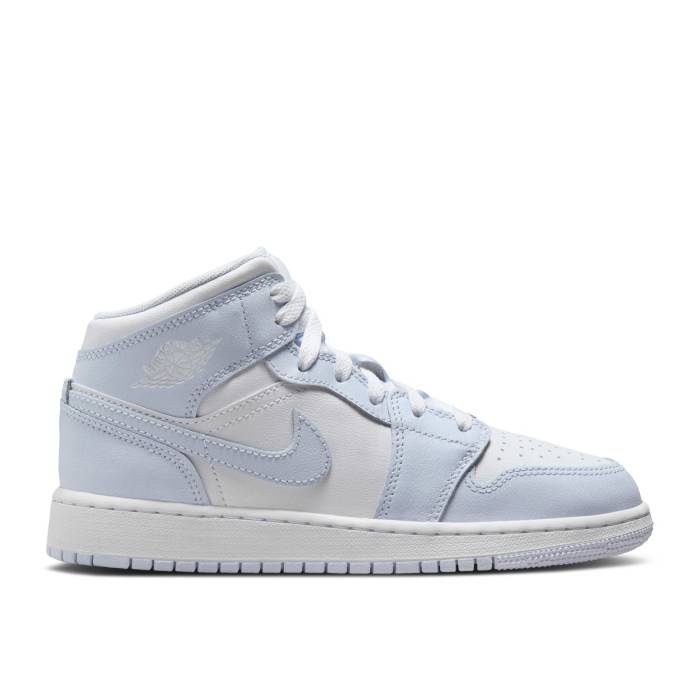 ナイキ エアジョーダン Air Jordan 【 Jordan 1 Mid ガウス \u0027Cobalt Bliss\u0027 Youth Cobalt Bliss/White/Neutral Grey 】 ミッド 御坊っちゃん キッズ 白いこと 白いこと 薄墨色 薄墨色