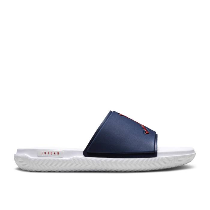 ナイキ　エアジョーダン Air Jordan 【 Jordan Jumpman Slide 'Midnight Navy Gym Red' Men Midnight Navy/White/Gym Red 】 Jumpman ジャンプマン Slide サンダル 紺色 ネイビー メンズ 紺色 ネイビー 白色 ホワイト Red 赤
