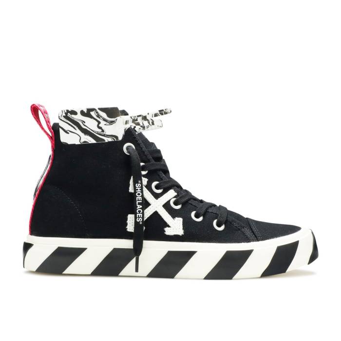 オフホワイト Off-White 【 Vulc Sneaker Mid 'Black White' Men Black/White/Pink 】 靴 スニーカー ミッド メンズ 黒色 ブラック 白色 ホワイト pink ピンク