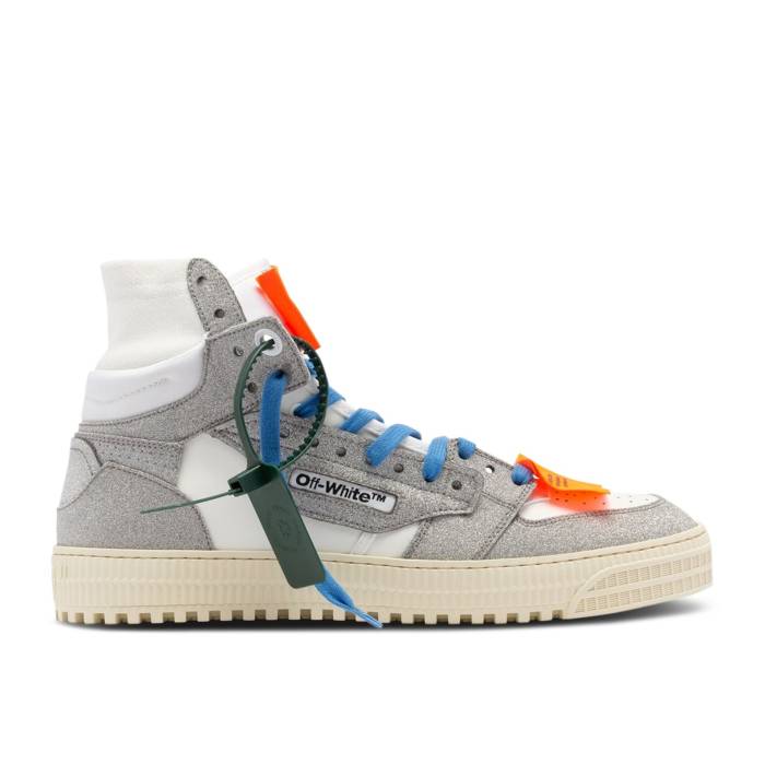 象牙色 Off-White 【 Off-Court 3.0 High \u0027White Silver Glitter\u0027 Men White/Silver 】 御機嫌 Silver しろがね色・しろがね色 メンズ 白いこと 白いこと Silver しろがね色・しろがね色