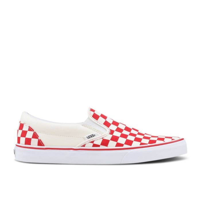 ヴァンズ Vans 【 Classic Slip-On \u0027Checkerboard Red\u0027 Men Red/White 】 古典派音楽 slip-on スリッポン メンズ Red 赤・赤いこと 白いこと 白いこと メンズ靴-スニーカー