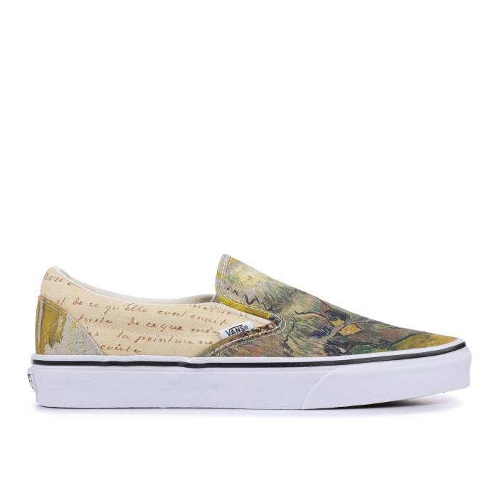 ヴァンズ Vans 【 Vincent Van Gogh X Slip-On \u0027Skull\u0027 Men Skull/True White 】 slip-on スリッポン メンズ 白いこと 白いこと