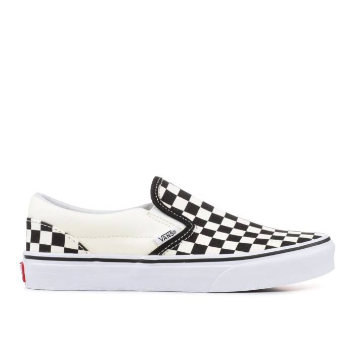 ヴァンズ Vans 【 Slip-On Kids 'Checkerboard' Youth Black/White 】 slip-on スリッポン ジュニア キッズ 黒色 ブラック 白色 ホワイト｜スニケス