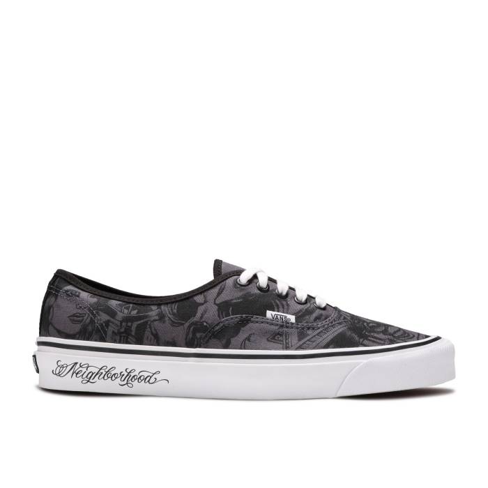 ヴァンズ Vans 【 Neighborhood X Mister Cartoon X Authentic 44 Dx \u0027Tattoo Print\u0027 Men Grey 】 旦那 オーセンティック メンズ 薄墨色 薄墨色