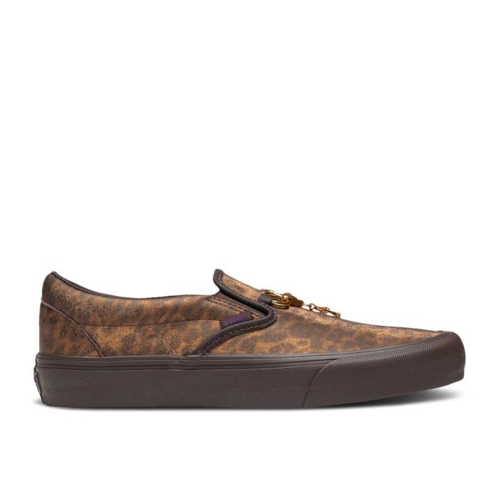 ヴァンズ Vans 【 Needles X Vault Classic Slip-On V \u0027Animal Print - Brown\u0027 Men Brown 】 雄捩子 古典派音楽 slip-on スリッポン メンズ 赤銅色 赤銅色