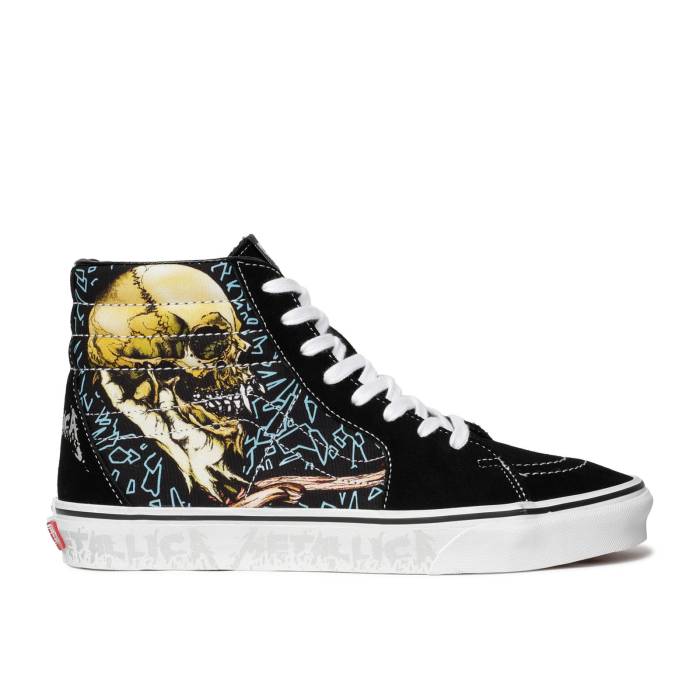 ヴァンズ Vans 【 Metallica X Sk8-Hi 'Pushead' Men Black/True White 】 スケートハイ メンズ 黒色 ブラック 白色 ホワイト
