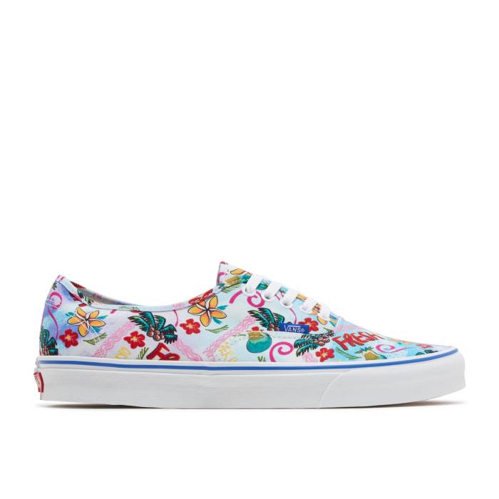 ヴァンズ Vans 【 Authentic ' Market' Men Dazzling Blue/True White 】 オーセンティック メンズ 青色 ブルー 白色 ホワイト