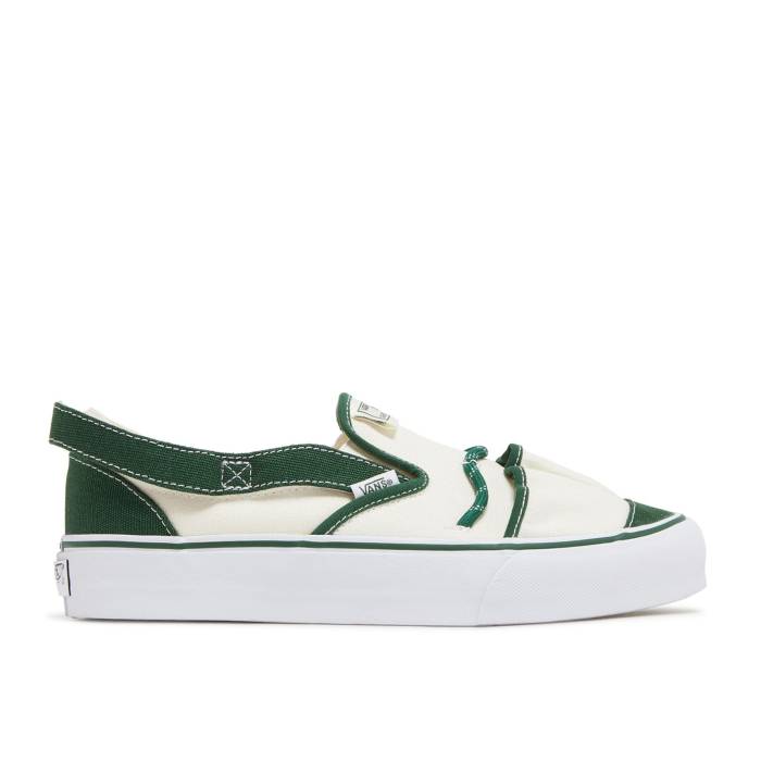 ヴァンズ Vans 【 Nicole Mclaughlin X Slip-On Vp Vr3 Lx \u0027Gardening Tote - White\u0027 Men White/Green 】 slip-on スリッポン メンズ 白いこと 白いこと green 緑・緑であること