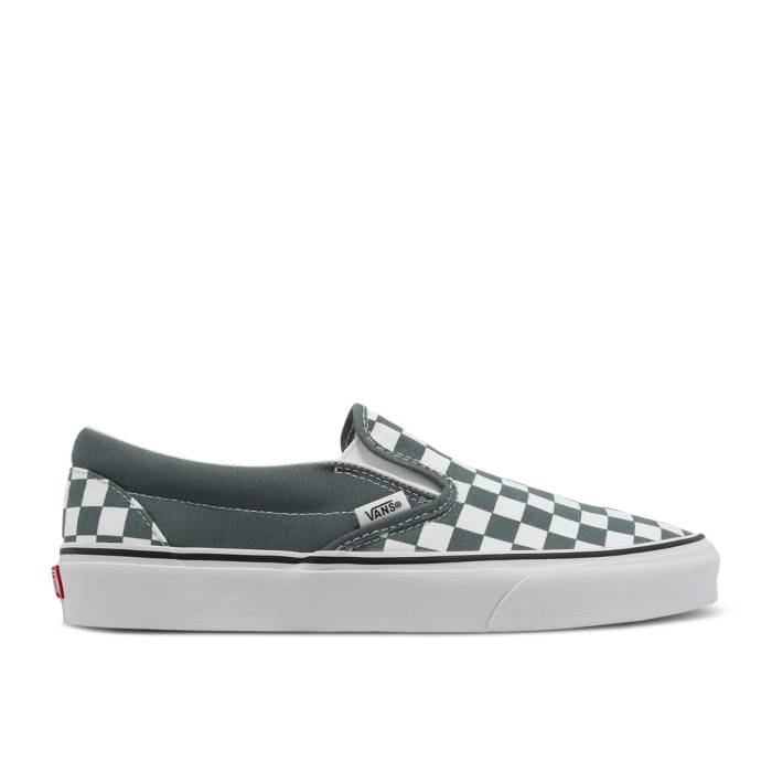 ヴァンズ Vans 【 Classic Slip-On 'Checkerboard - Grey White' Men Grey/White 】 クラシック slip-on スリッポン 灰色 グレー メンズ 灰色 グレー 白色 ホワイト｜スニケス