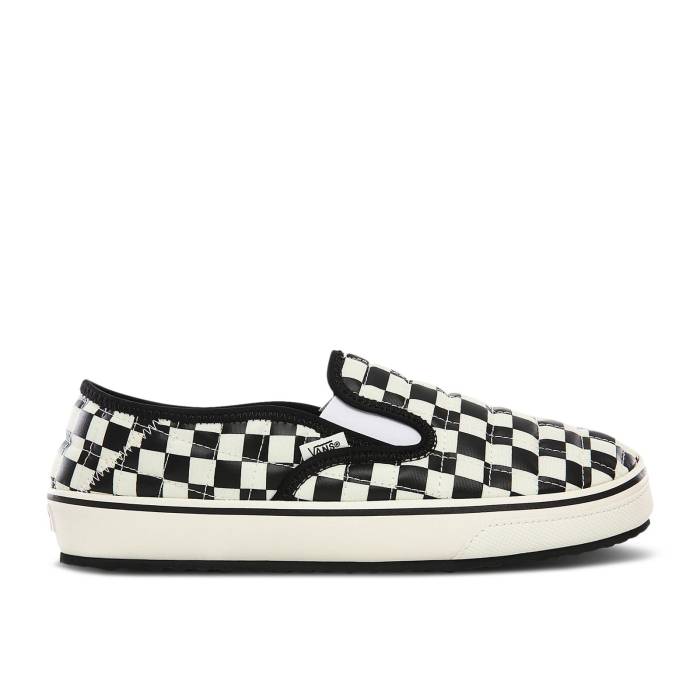 ヴァンズ Vans 【 Slip-Er 2 \u0027Checkerboard - Black White\u0027 Men Black/Classic White 】 黒いこと 黒いこと メンズ 黒いこと 黒いこと 古典派音楽 白いこと 白いこと