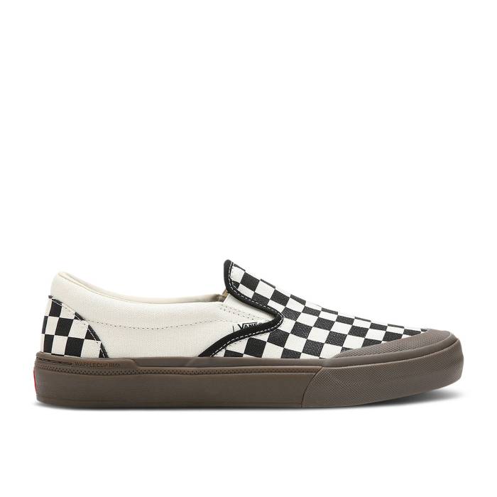 ヴァンズ Vans 【 Bmx Slip-On 'Checkerboard - Black Gum' Men Black/Dark Gum 】 slip-on スリッポン 黒色 ブラック メンズ 黒色 ブラック｜スニケス