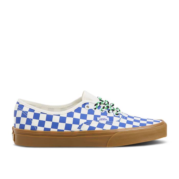 ヴァンズ Vans 【 Authentic \u0027Checkerboard - Blue Gum Braided Laces\u0027 Men Blue/White 】 オーセンティック 青味 青み メンズ 青味 青み 白いこと 白いこと