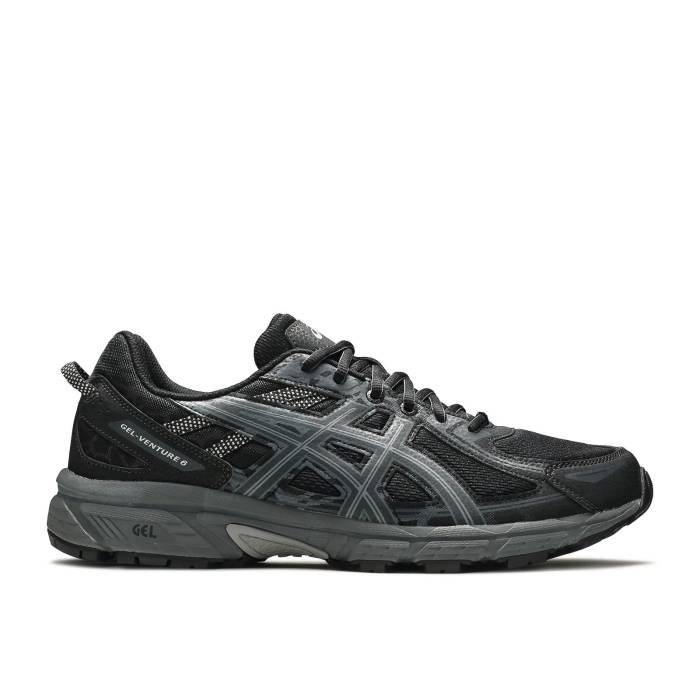 アシックス Asics 【 Gel Venture 6 \u0027Black\u0027 Men Black/Phantom/Mid Grey 】 メンズ 黒いこと 黒いこと ミッド 薄墨色 薄墨色
