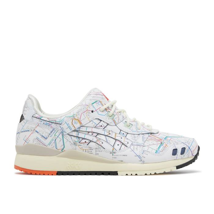 アシックス Asics 【 Atmos X Gel Lyte 3 Og \u0027Tokyo Subway\u0027 Men White/Peacoat 】 メンズ 白いこと 白いこと