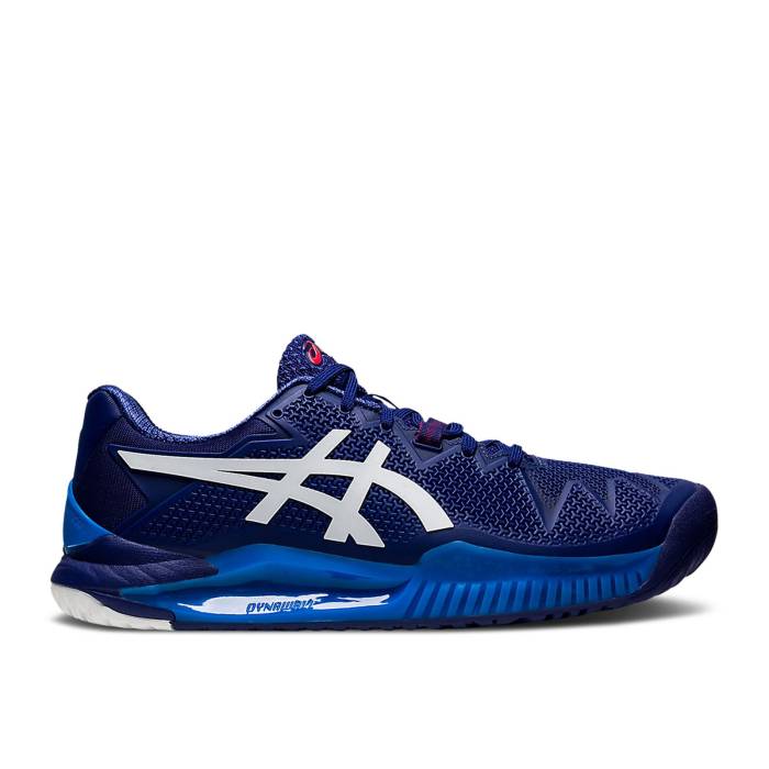 アシックス Asics 【 Gel Resolution 8 Dive Blue Men Dive Blue/White 】 メンズ 青色 ブルー 白色 ホワイト