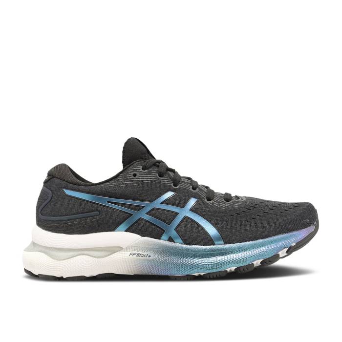 アシックス Asics 【 Wmns Gel Nimbus 24 \u0027Black Teal\u0027 Women Black/Black 】 レディース 黒いこと 黒いこと