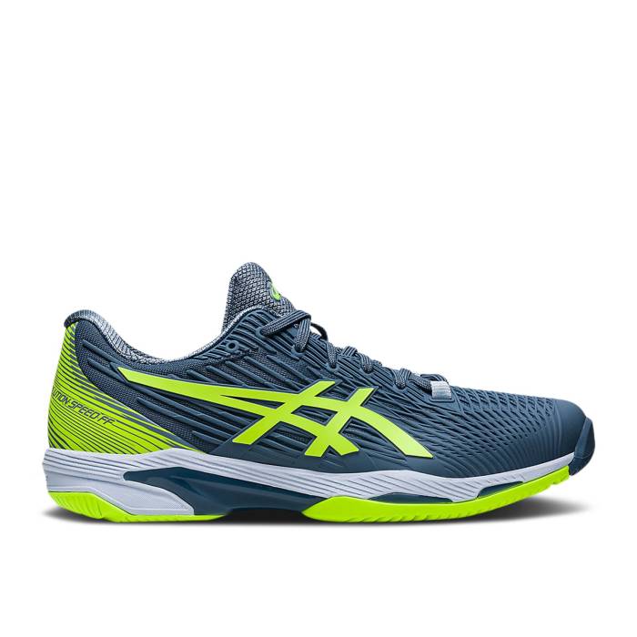 アシックス Asics 【 Solution Speed Ff 2 'Steel Blue Hazard Green' Men Steel Blue/Hazard Green 】 Speed スピード 青色 ブルー メンズ Steel スティール 青色 ブルー green 緑・グリーン｜スニケス