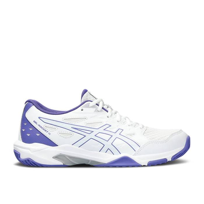 アシックス Asics 【 Wmns Gel Rocket 11 \u0027White Purple\u0027 Women White/White 】 レディース 白いこと 白いこと
