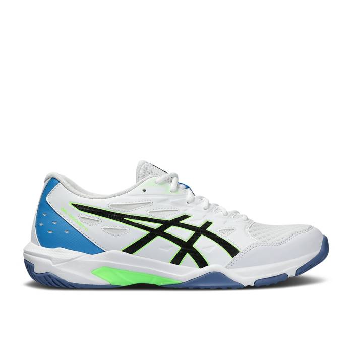 アシックス Asics 【 Gel Rocket 11 \u0027White Blue Lime\u0027 Men White/Lime Burst 】 青味 青み メンズ 白いこと 白いこと 菩提樹 張りさける