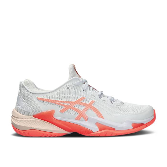 アシックス Asics 【 Wmns Court Ff 3 \u0027White Sun Coral\u0027 Women White/Sun Coral 】 厚地の外套 レディース 白いこと 白いこと