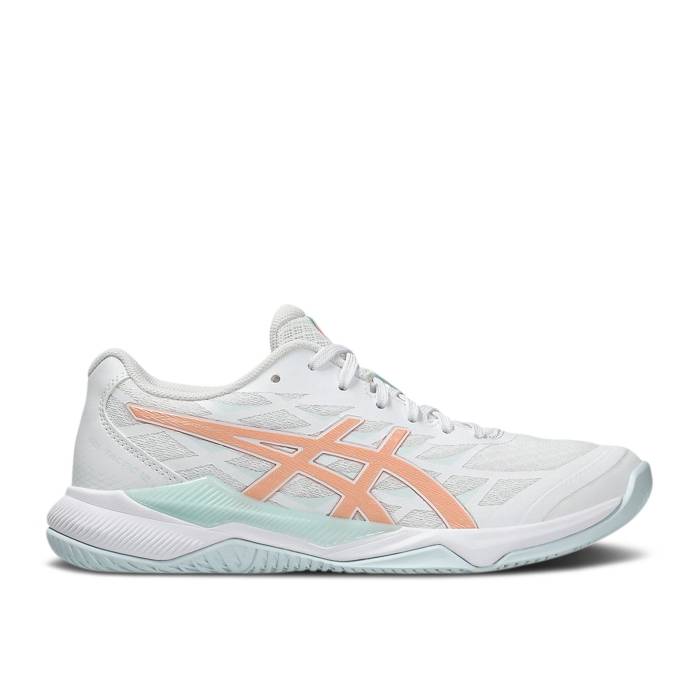 アシックス Asics 【 Wmns Gel Tactic 12 \u0027White Bright Sunstone\u0027 Women White/Bright Sunstone 】 作戦 レディース 白いこと 白いこと