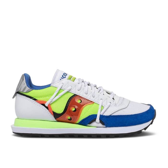 サッカニー Saucony 【 Jazz Dst \u0027Abstract Collection - Blue Lime\u0027 Men White/Blue 】 ズージャー 寄せあわせ 青碧 青碧 メンズ 白いこと 白いこと 青碧 青碧