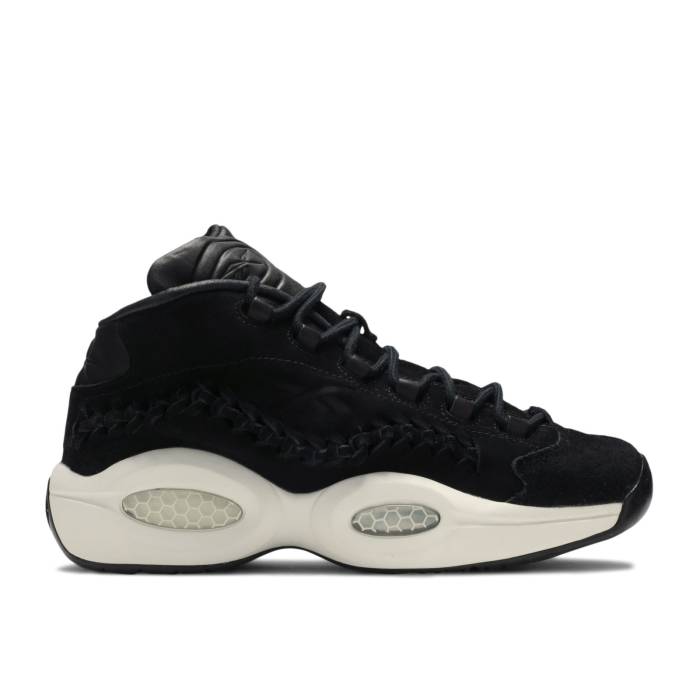 リーボック Reebok 【 Hall Of Fame X Question Mid \u0027Black Braid\u0027 Men Black/White 】 Question 問い合わせ ミッド メンズ 黒いこと 黒いこと 白いこと 白いこと