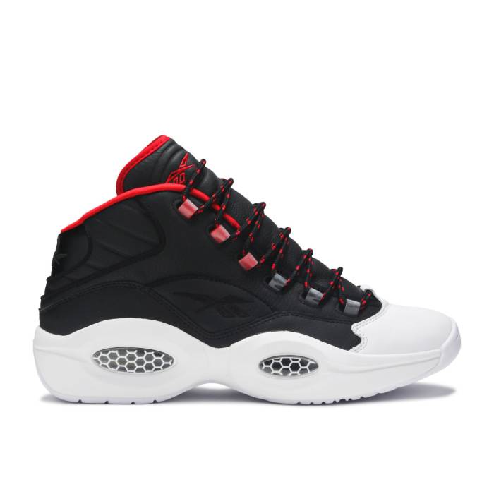 リーボック Reebok 【 James Harden X Question Mid Og Meets Og Men Black/Footwear White/Scarlet 】 ジェームズ ハーデン Question クエスチョン ミッド メンズ 黒色 ブラック 白色 ホワイト